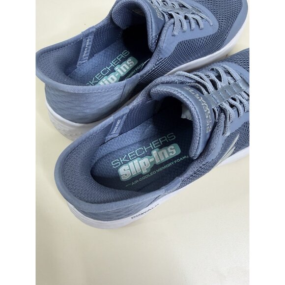 SKECHERS 7.5 Go Walk Flex Grand Entry Light Blue Womens Slip On Sneakers EUC - Picture 7 of 9